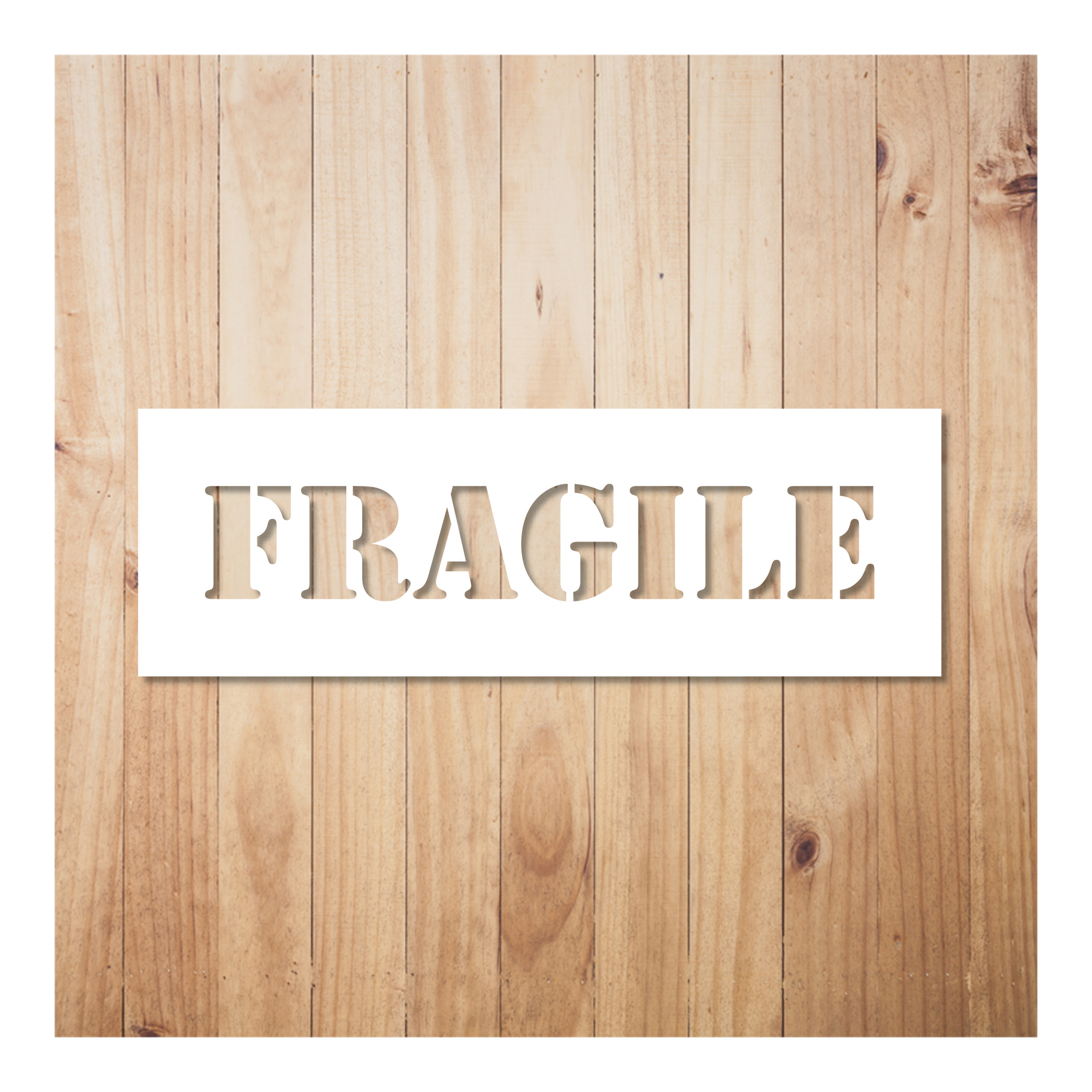 Schablone 300x100mm "Fragile", Stencil